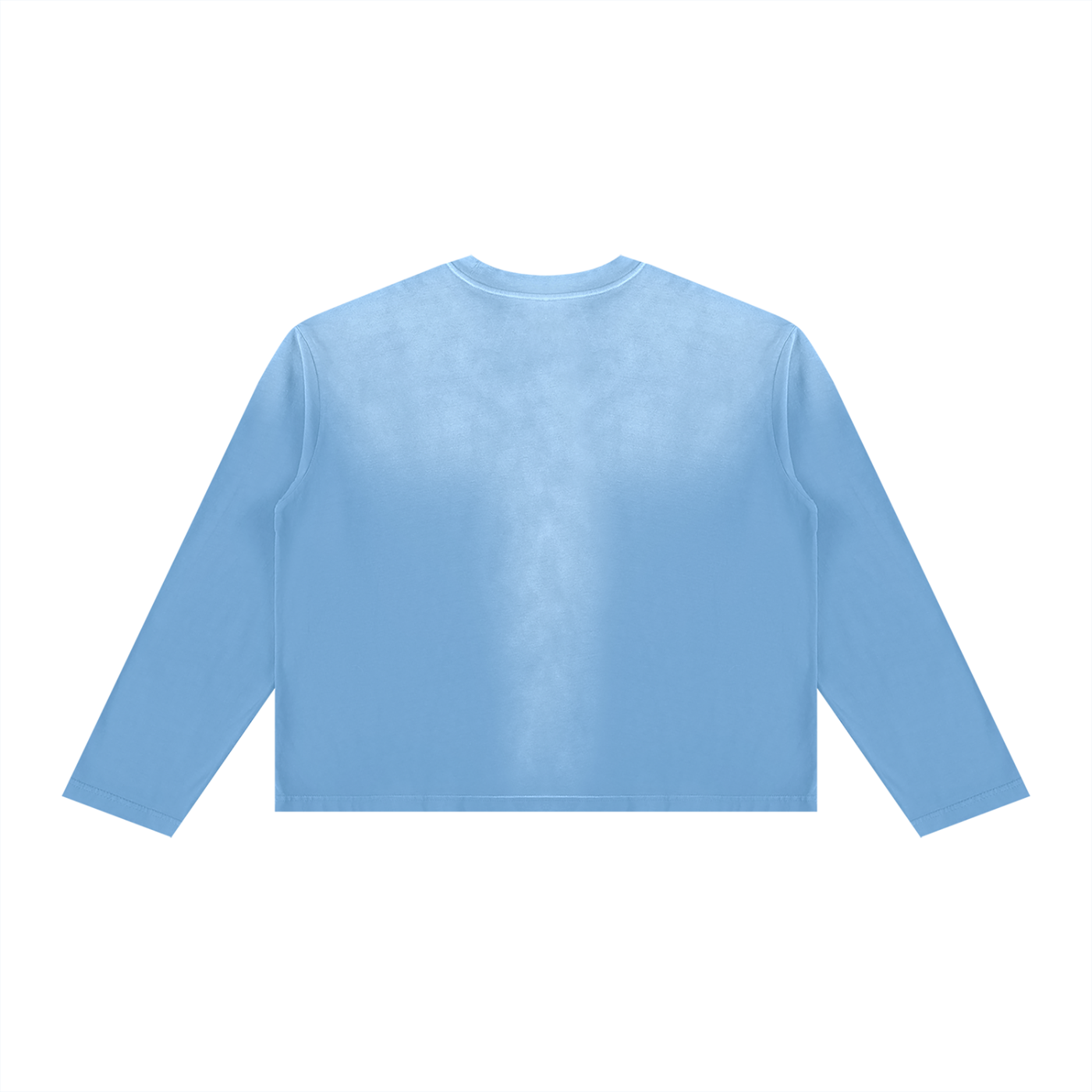 JacquardStudios Classic Unisex Sunfade Boxy Long Sleeve in Sky Blue, alternate view