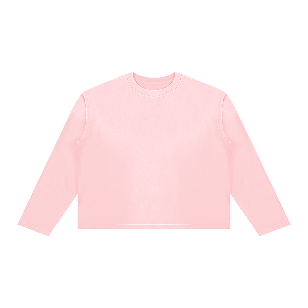 JacquardStudios Basic Unisex Sunfade Boxy Long Sleeve in Pink
