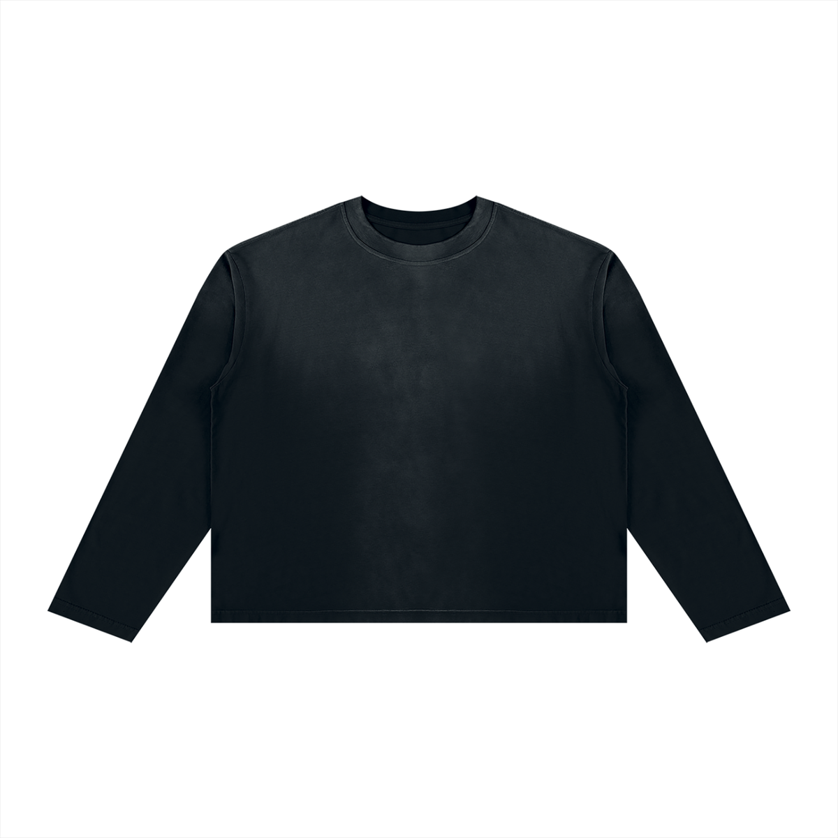 JacquardStudios Basic Unisex Sunfade Boxy Long Sleeve in Black