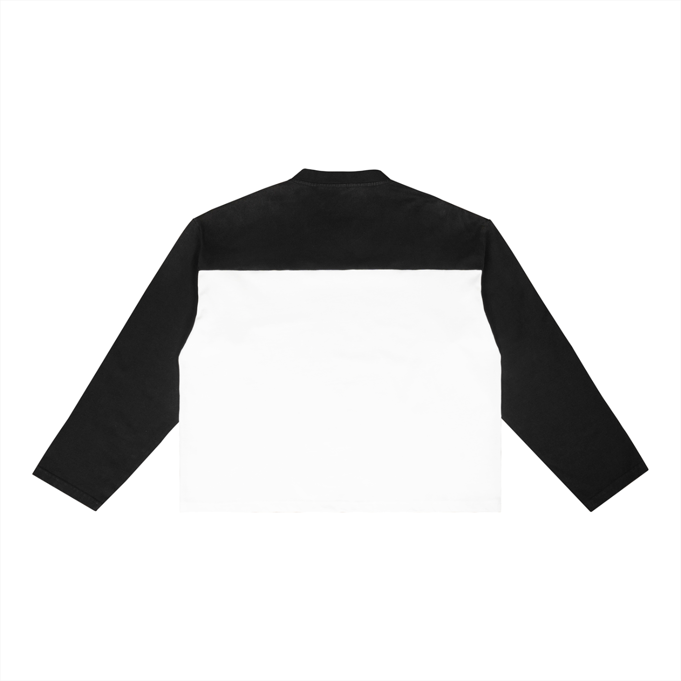 JacquardStudios Logo Sun Fade Color-Block Long Sleeve in Black with White, alternate view