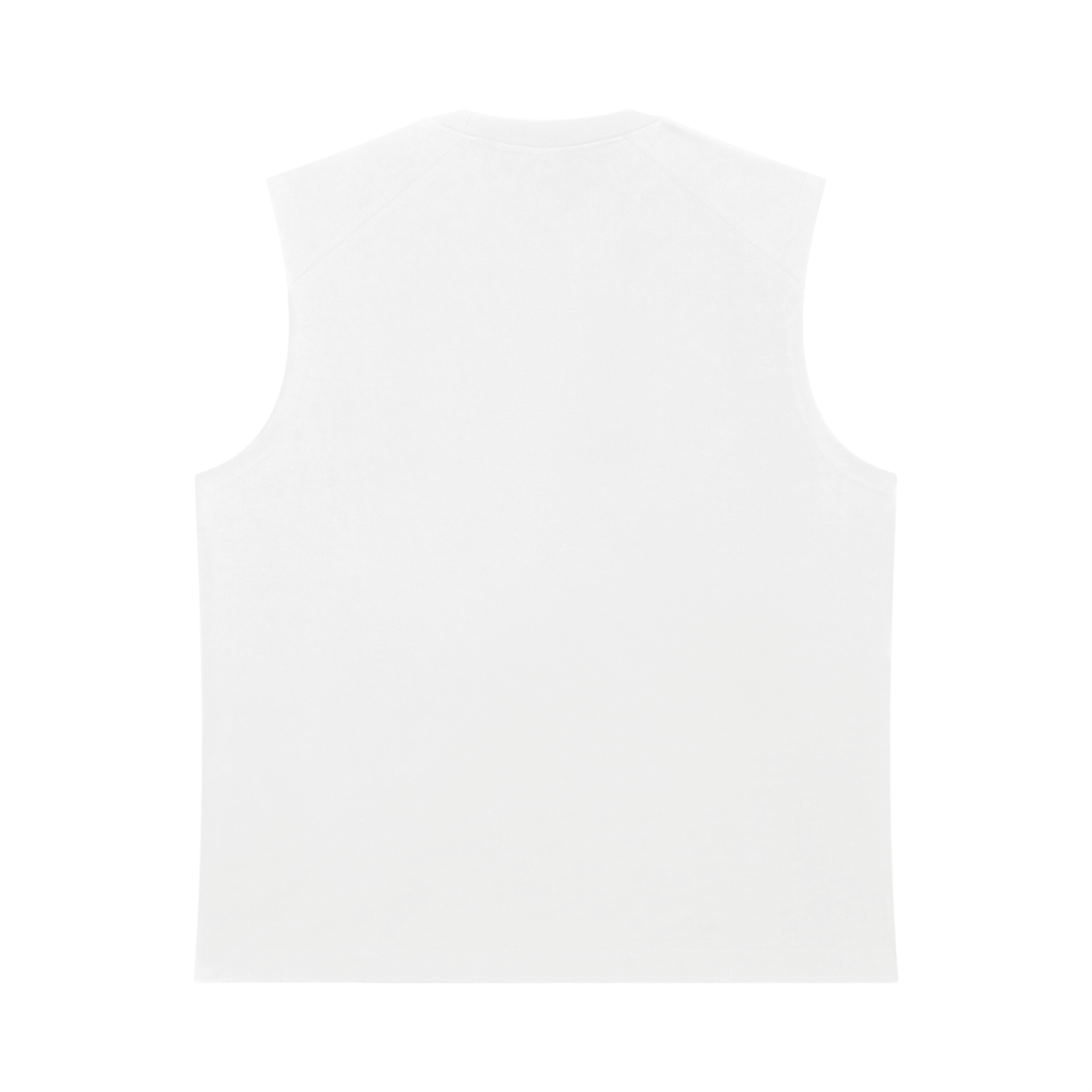 JacquardStudios Golden Men’s Heavyweight Tank Top in White, alternate view