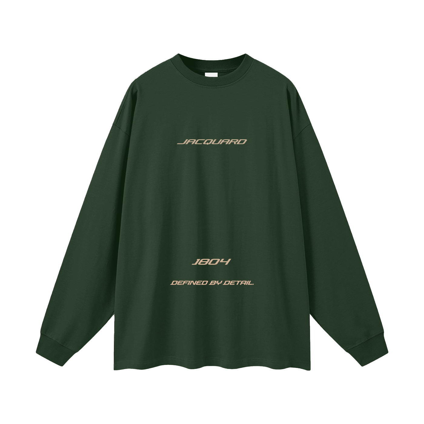 JacquardStudios Golden Oversized Unisex Long Sleeve in Blackish Green