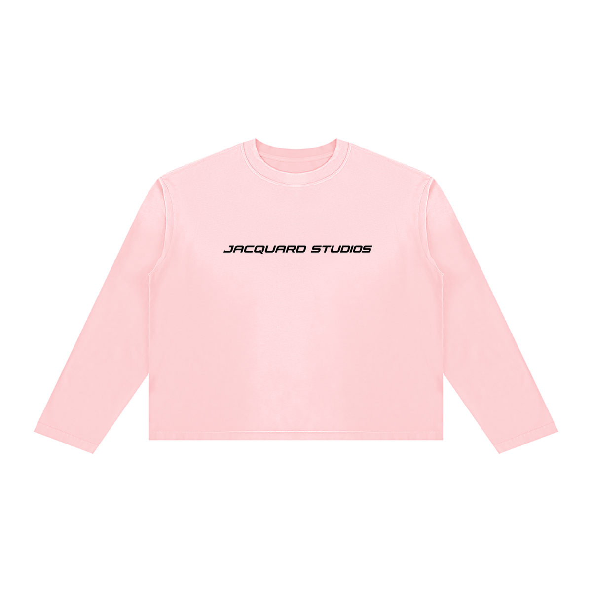 JacquardStudios Unisex Sunfade Boxy Long Sleeve T-Shirt in Pink