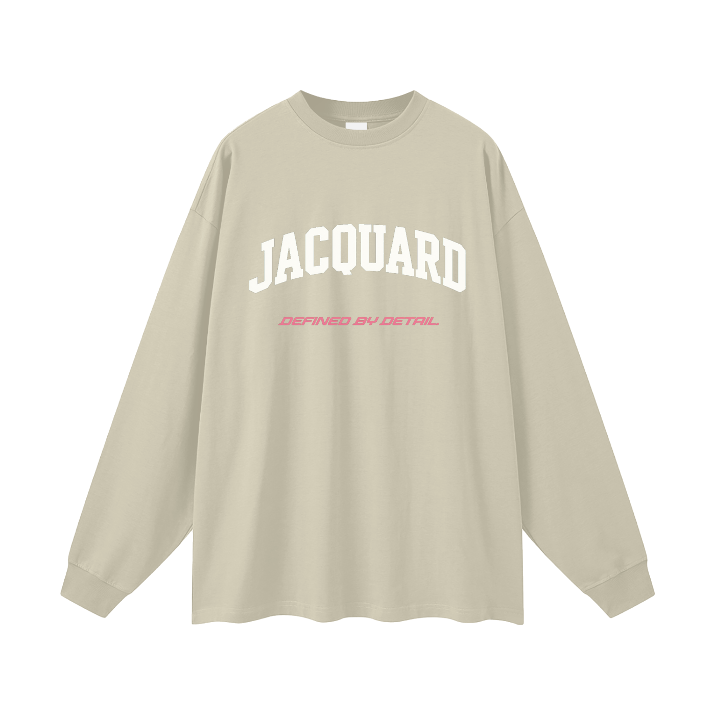 JacquardStudios Defined Oversized Unisex Long Sleeve in Sand Color
