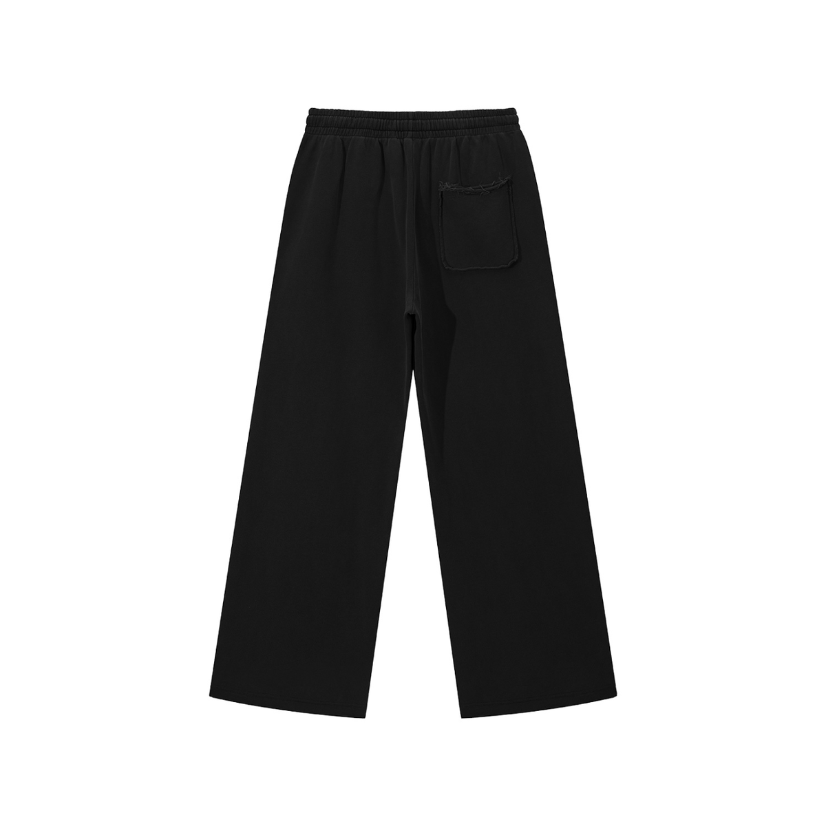 JacquardStudios Snow Washed Raw Edge Sweatpants in Black, alternate view