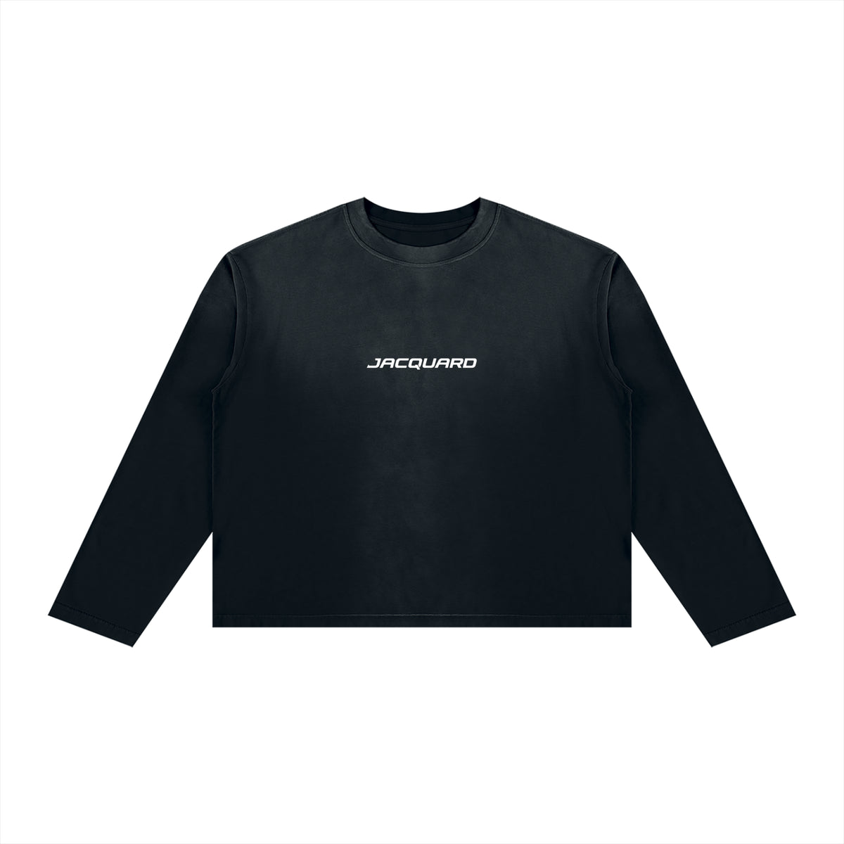 JacquardStudios Classic Unisex Sunfade Boxy Long Sleeve in Black