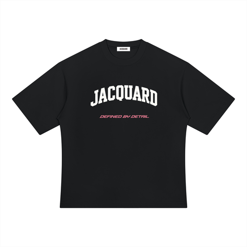 JacquardStudios Defined Unisex Heavyweight Oversized T-Shirt in Black