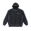 JacquardStudios Sunfaded Edge Fleece Hoodie in Washed Black