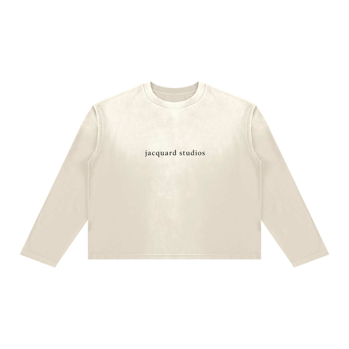JacquardStudios Studios Unisex Sunfade Boxy Long Sleeve in Apricot
