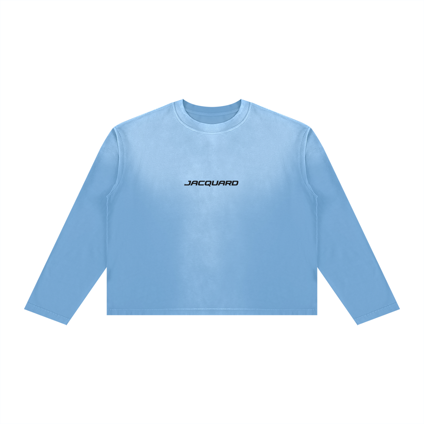JacquardStudios Classic Unisex Sunfade Boxy Long Sleeve in Sky Blue