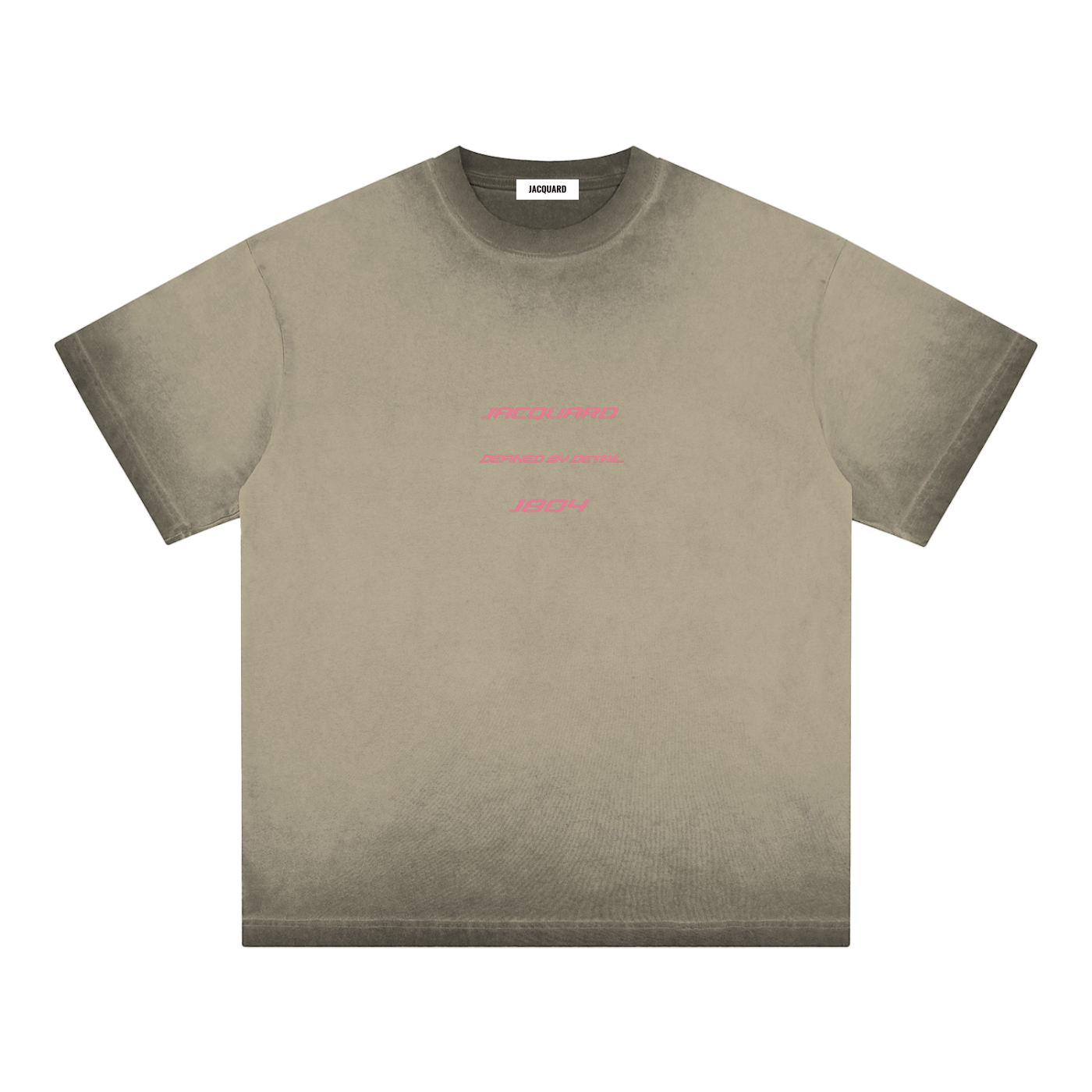 JacquardStudios Triple Pink Reverse Dyed Loose T-Shirt in Green