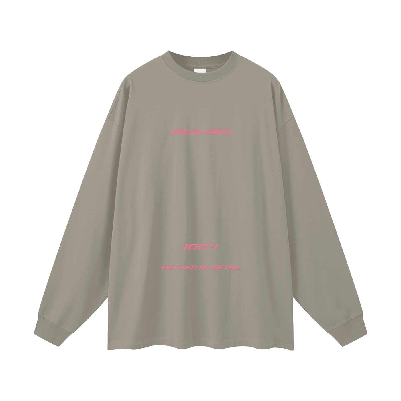 JacquardStudios Triple Oversized Unisex Long Sleeve in Gray Camel