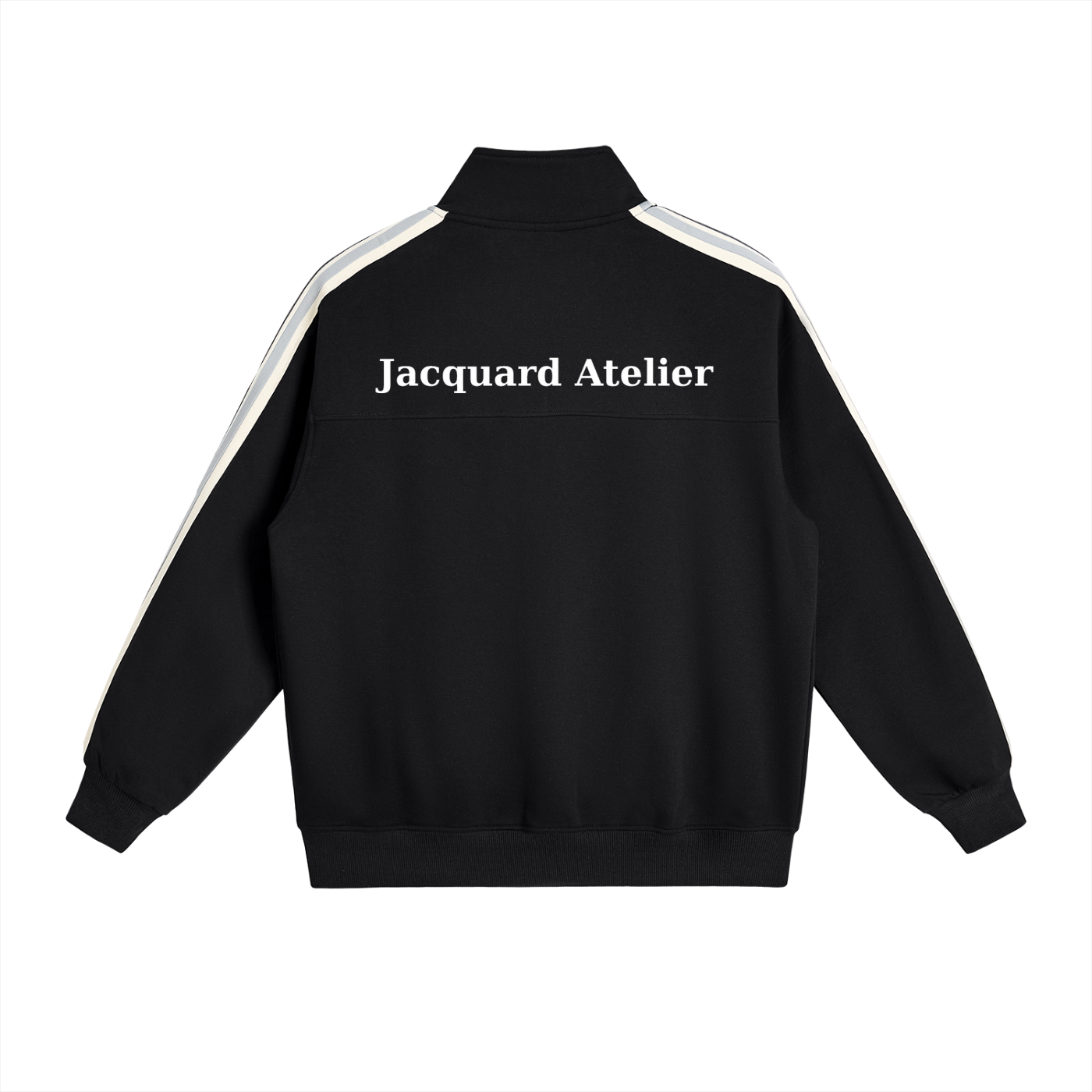JacquardStudios Stripe Collar Jacket in Black, alternate view