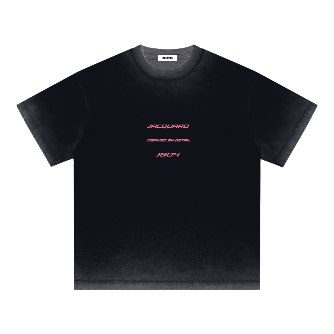JacquardStudios Triple Pink Reverse Dyed Loose T-Shirt in Black
