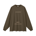 JacquardStudios Golden Oversized Unisex Long Sleeve in Brown