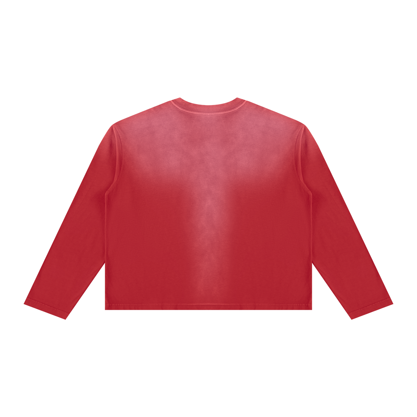 JacquardStudios J/S Unisex Sunfade Boxy Long Sleeve in Red, alternate view