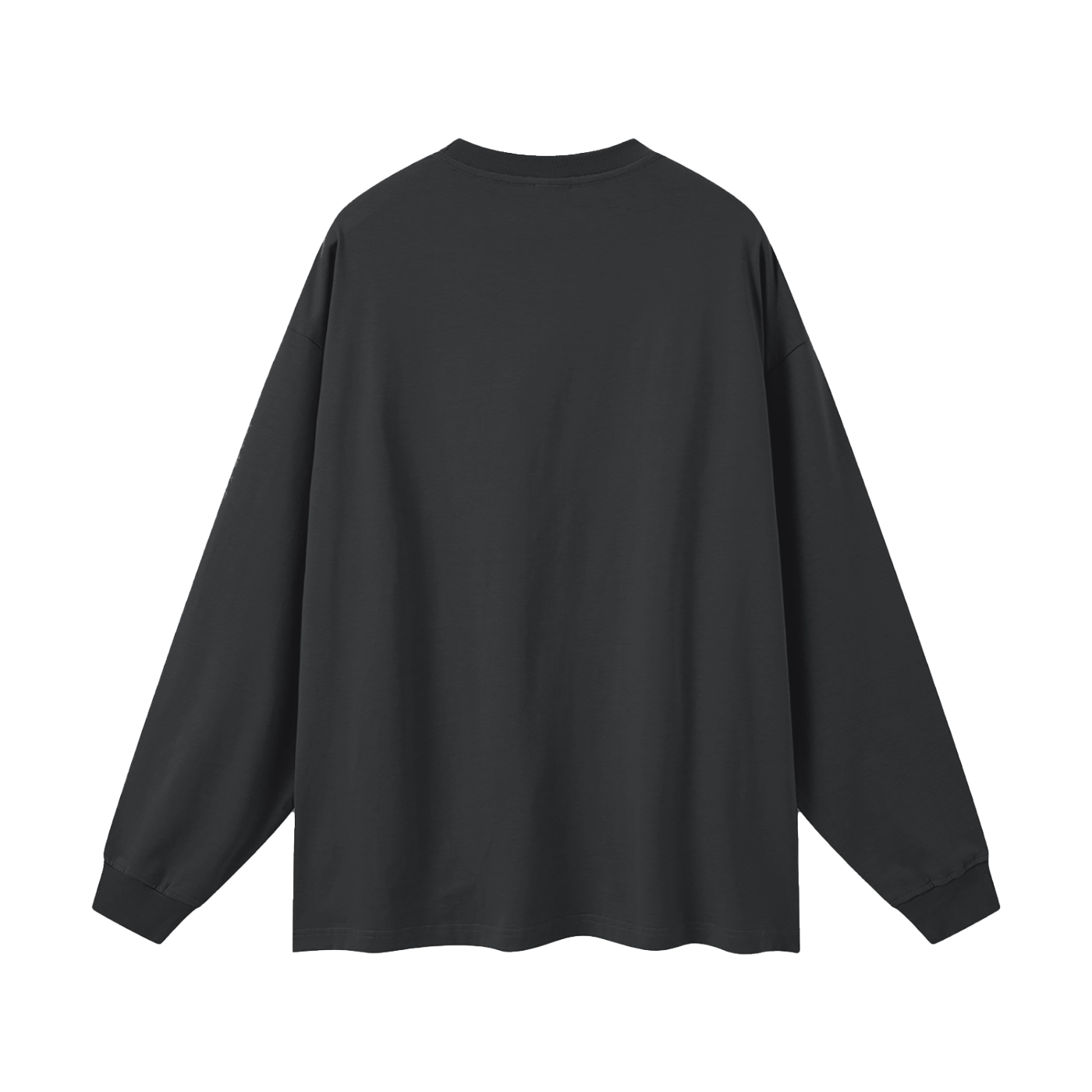 JacquardStudios Defined Oversized Unisex Long Sleeve in Carbon Gray, alternate view