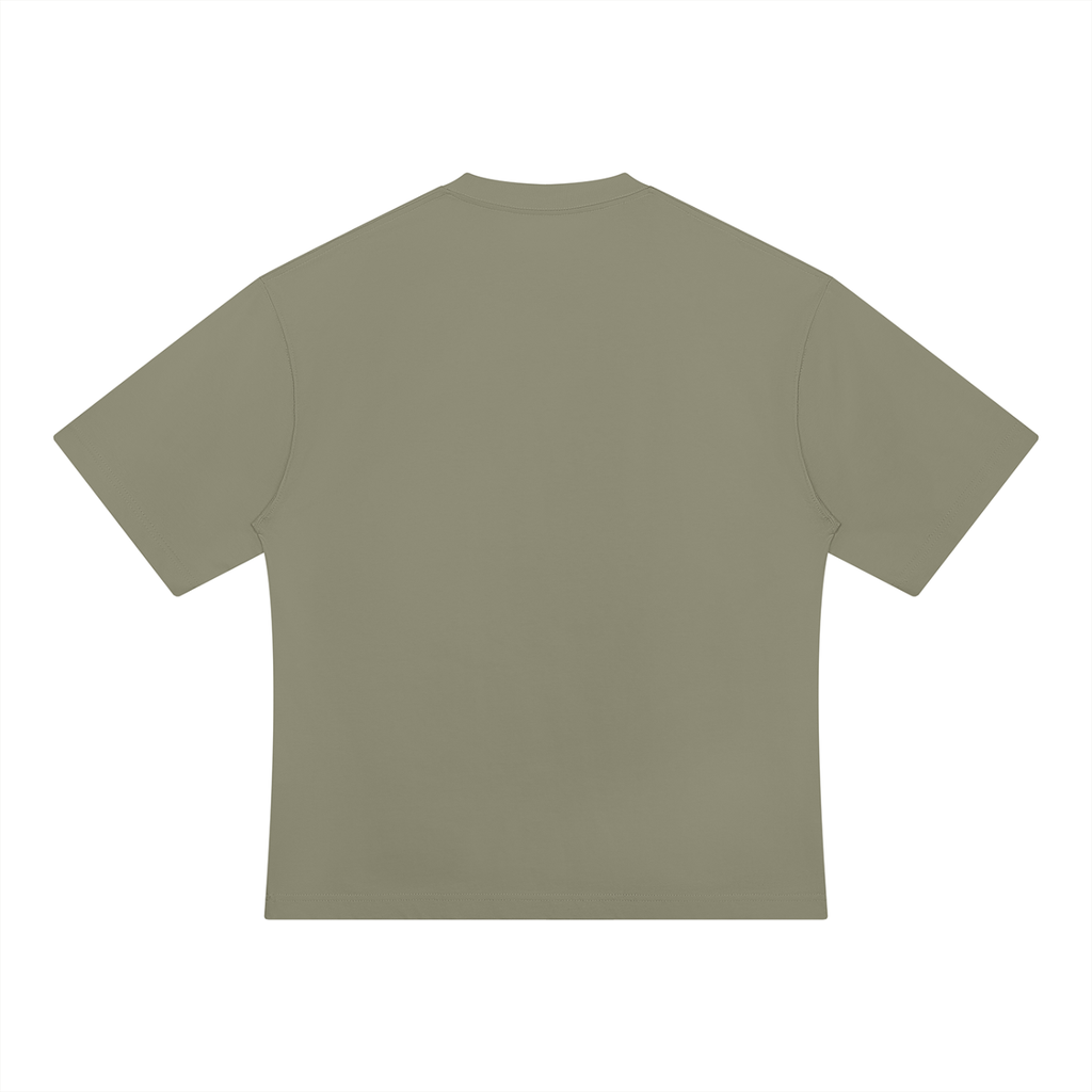 JacquardStudios Unisex Heavyweight Oversized T-Shirt in Gray Green, alternate view