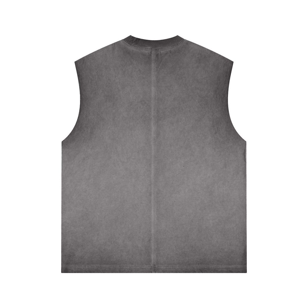 JacquardStudios Logo Reverse Washed Tank Top in Gray, alternate view