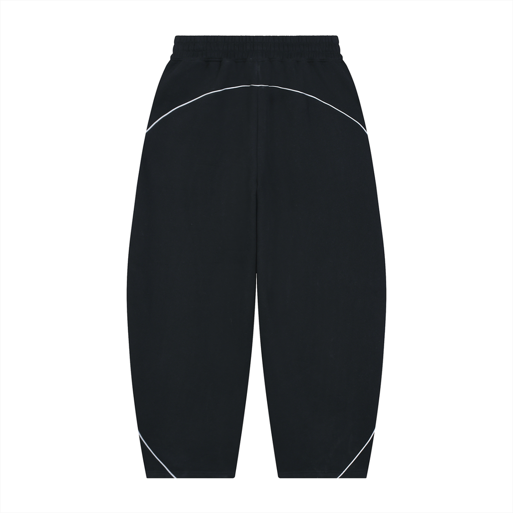 Sweatpants of the JacquardStudios Piping Fleece Tracksuit in Black, alternate view