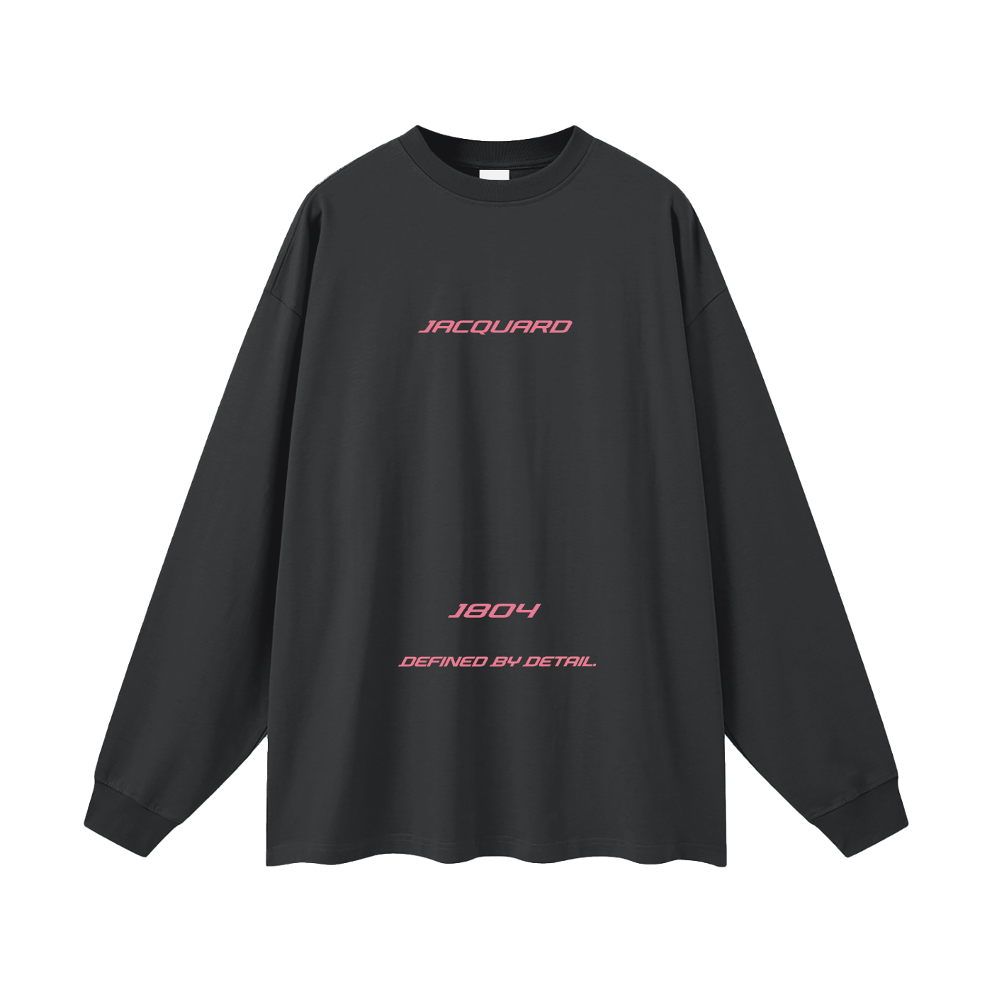 JacquardStudios Triple Oversized Unisex Long Sleeve in Carbon Gray