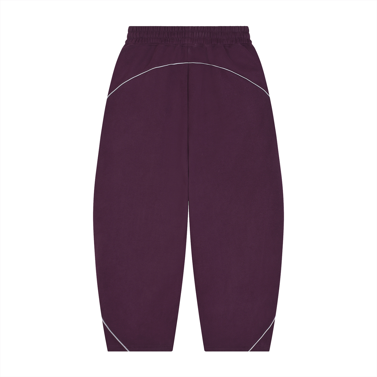 Sweatpants of the JacquardStudios Piping Fleece Tracksuit in Plum Purple, alternate view