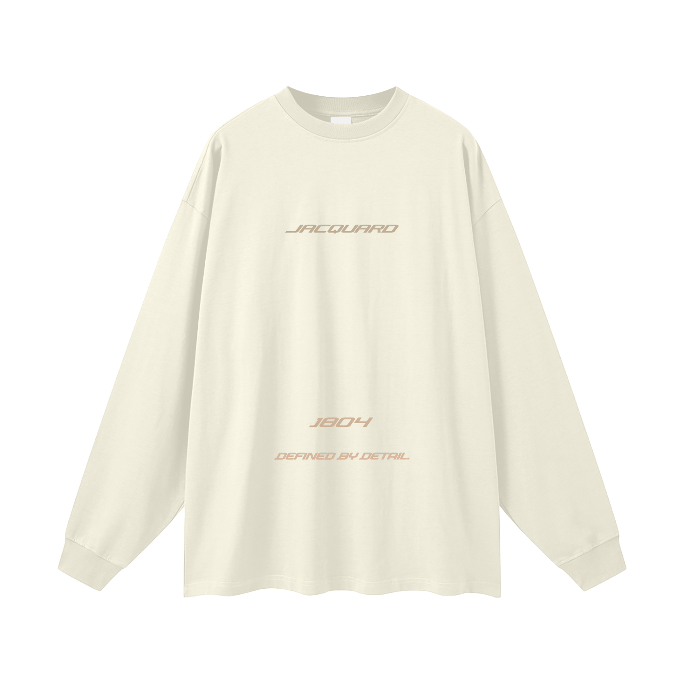 JacquardStudios Golden Oversized Unisex Long Sleeve in Milk Tea