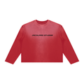 JacquardStudios J/S Unisex Sunfade Boxy Long Sleeve in Red