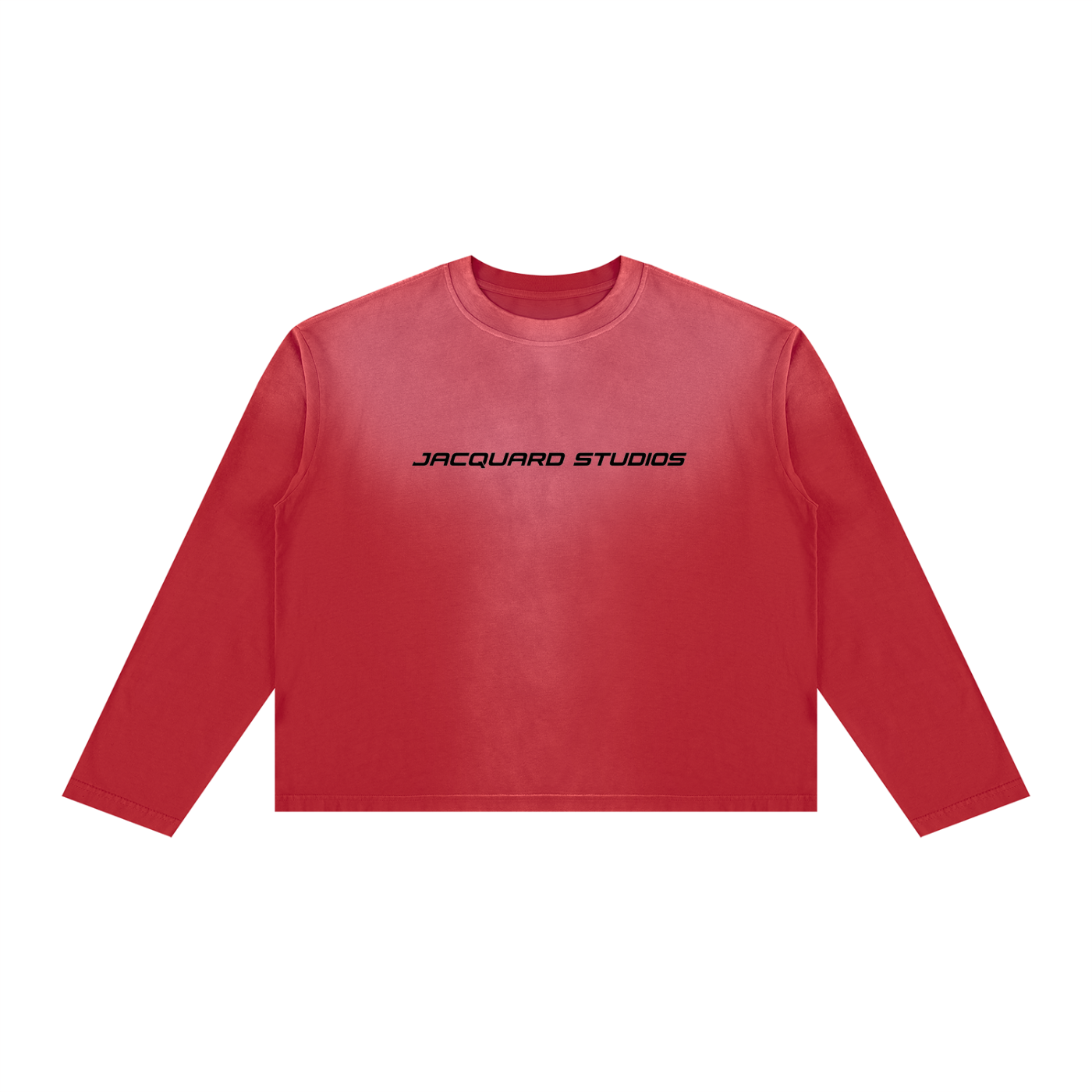 JacquardStudios J/S Unisex Sunfade Boxy Long Sleeve in Red