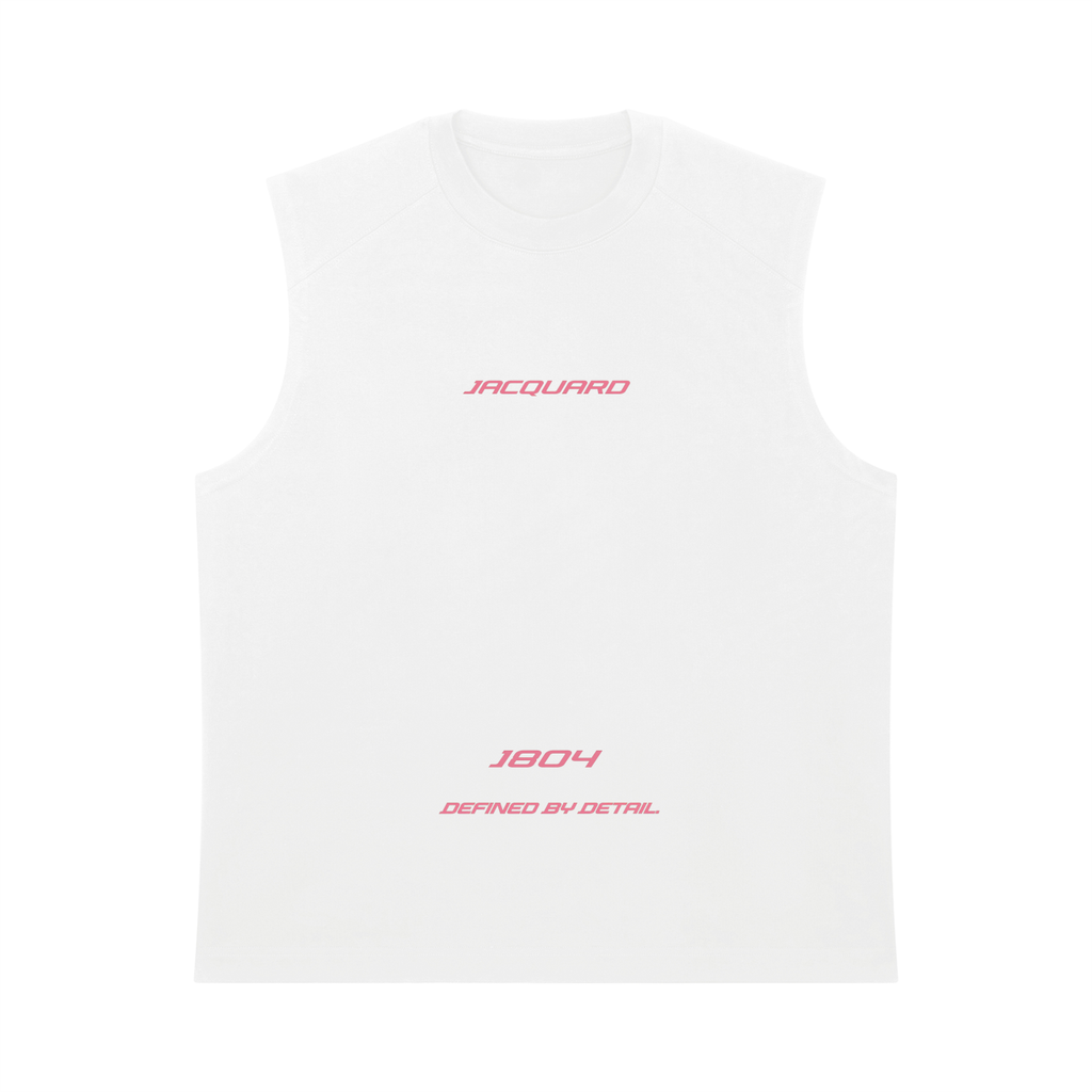 JacquardStudios Triple Men’s Heavyweight Tank Top in White