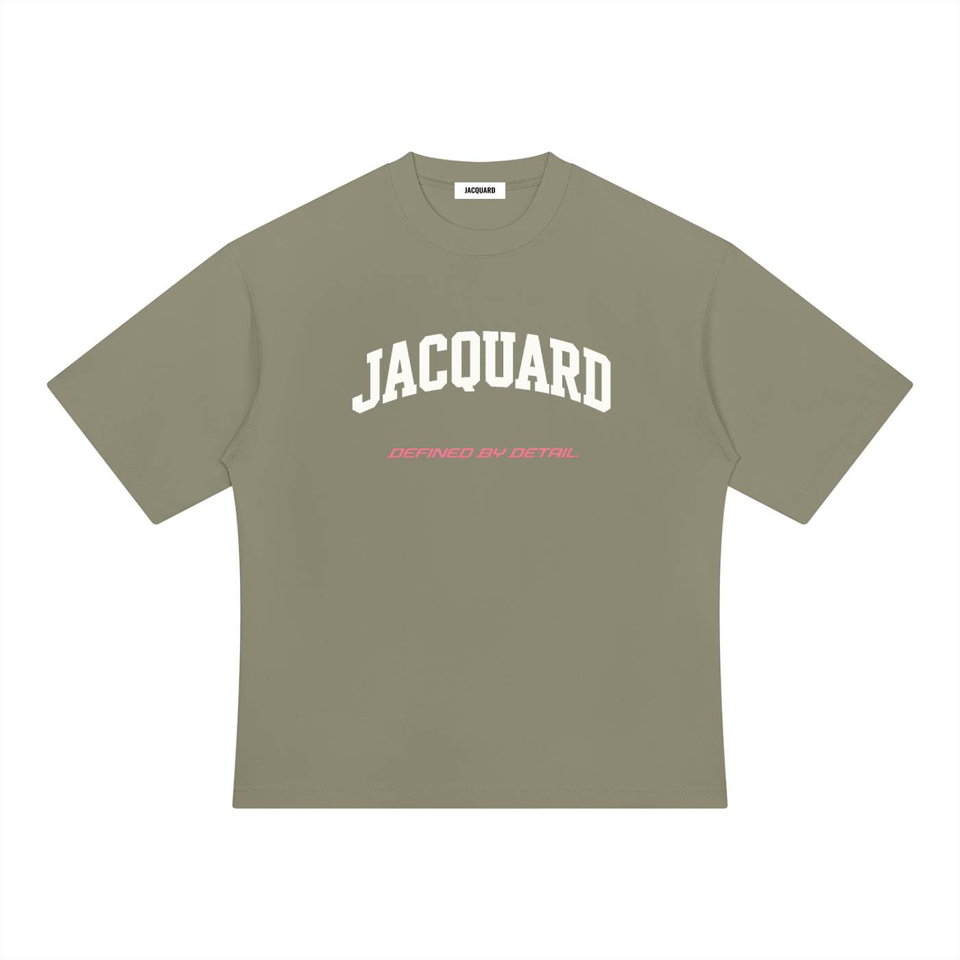 JacquardStudios Defined Unisex Heavyweight Oversized T-Shirt in Gray Green