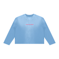 JacquardStudios Defined Unisex Sunfade Boxy Long Sleeve in Sky Blue