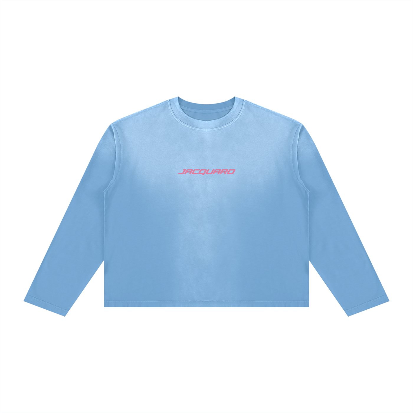 JacquardStudios Defined Unisex Sunfade Boxy Long Sleeve in Sky Blue