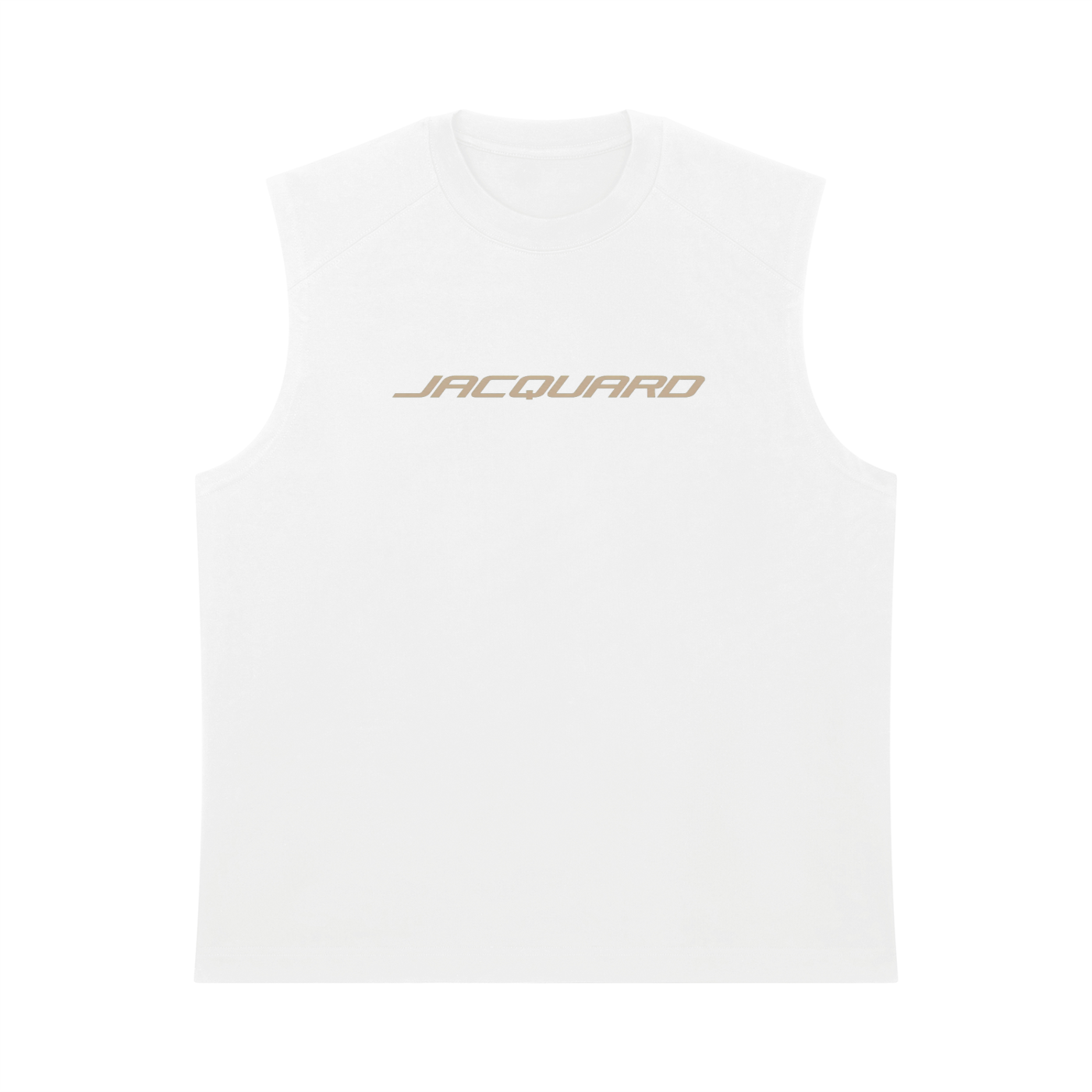 JacquardStudios Golden Men’s Heavyweight Tank Top in White