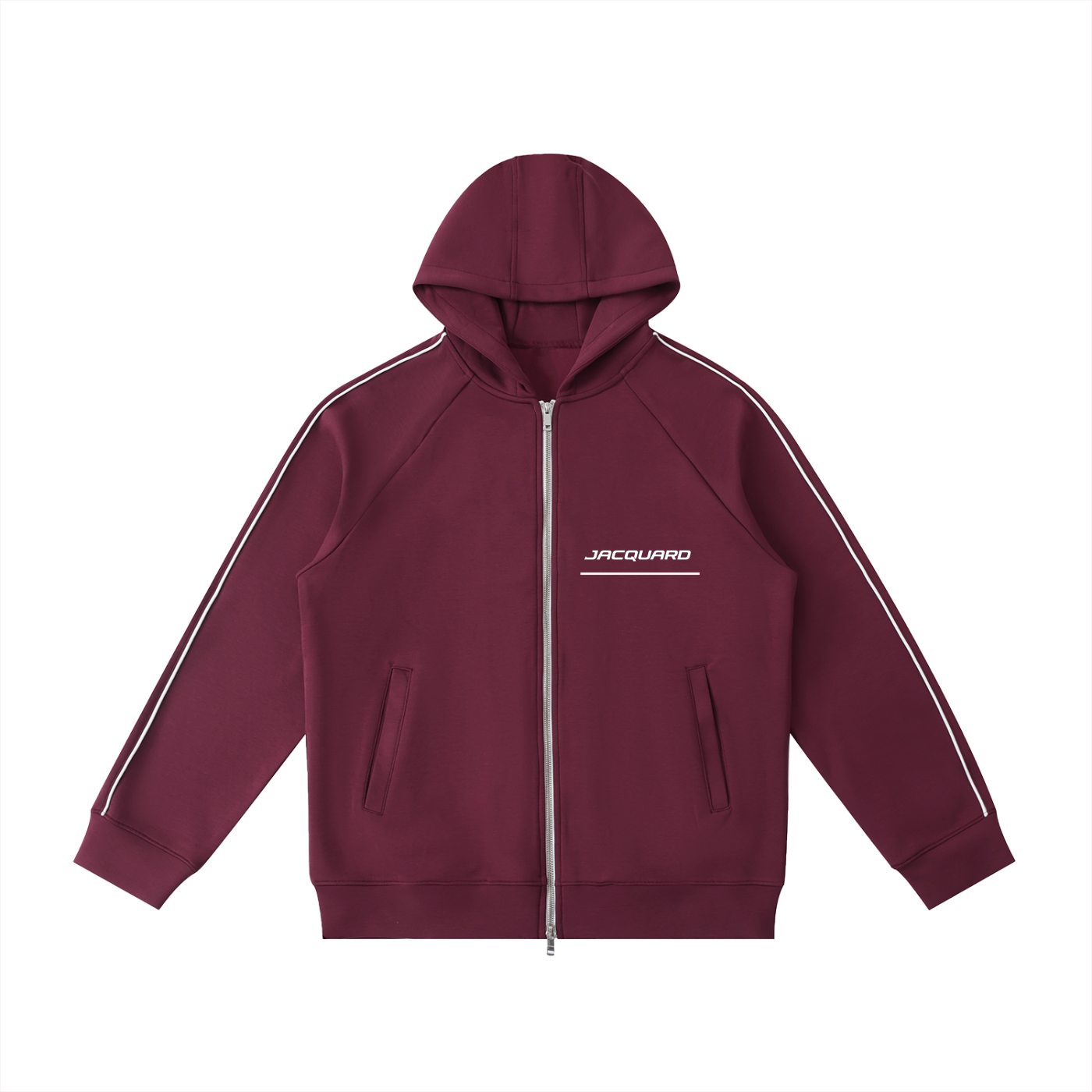 JacquardStudios Heavyweight Sleeve Zip in Dull Red