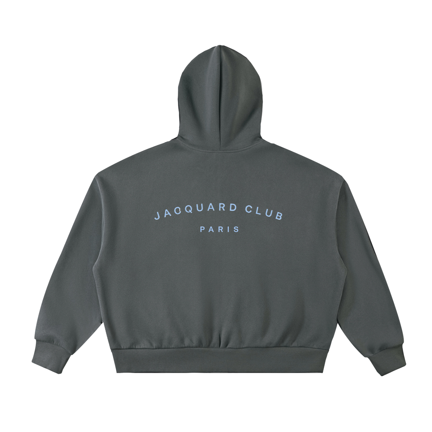 JacquardStudios Fleeced Full Boxy Zip in Charcoal Gray, alternate view