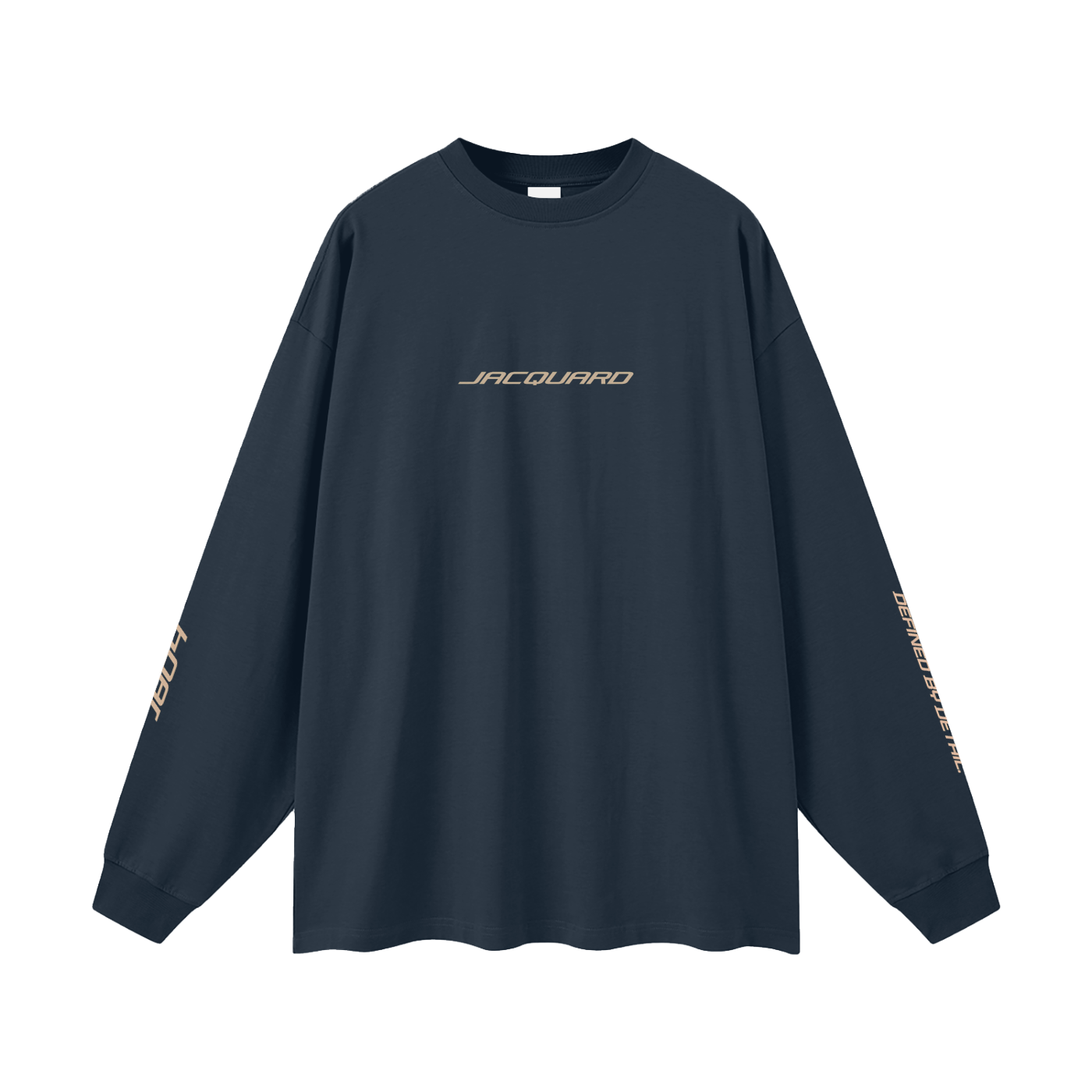 JacquardStudios Golden Oversized Unisex Long Sleeve in Navy