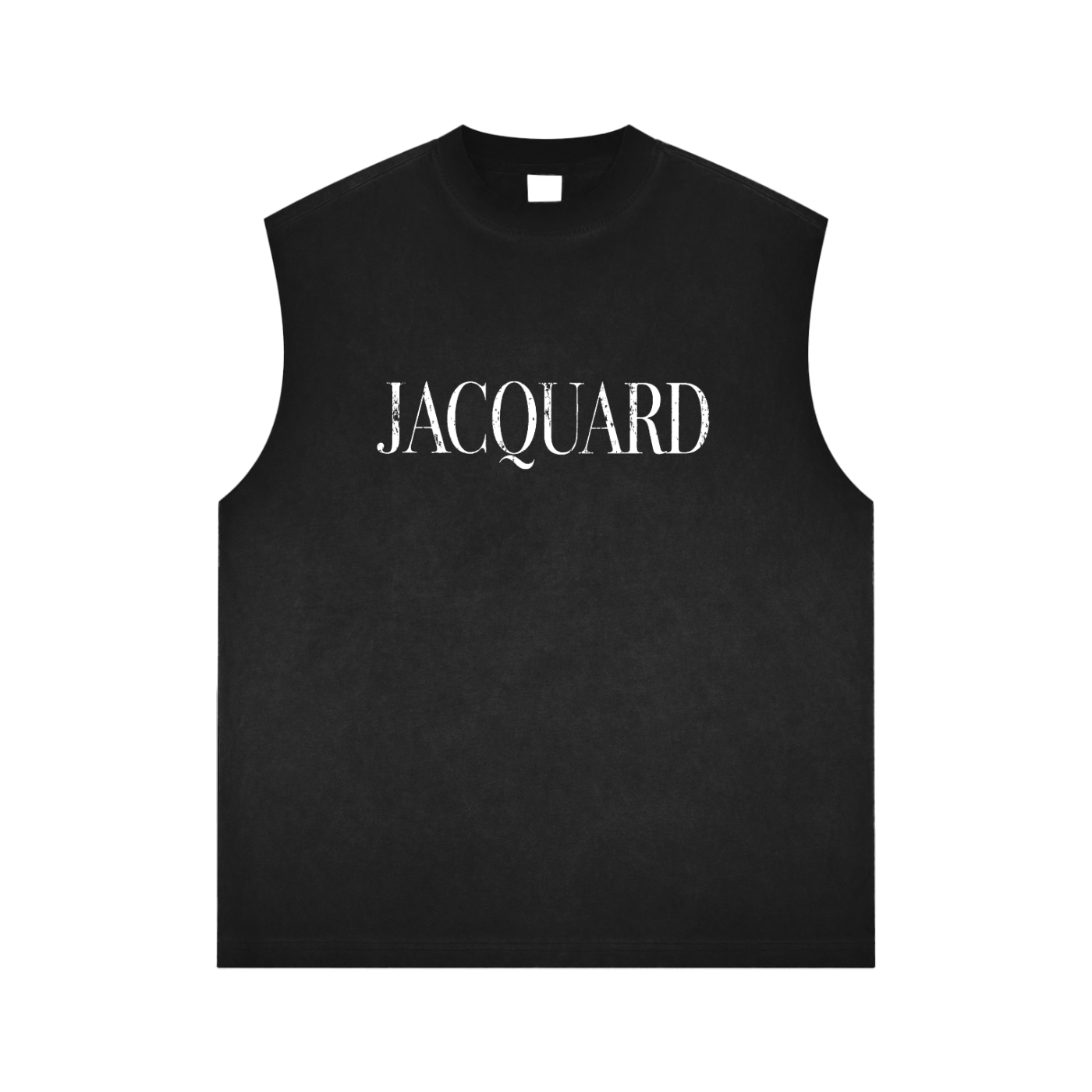 JacquardStudios Reverse Washed Tank Top in Black