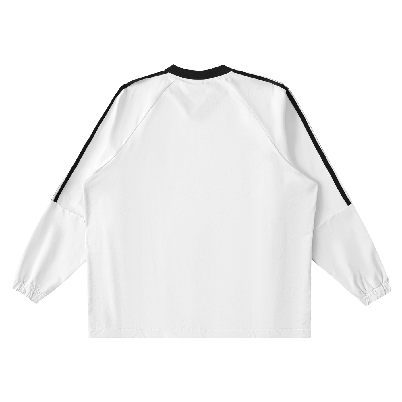 JacquardStudios Pink Paris V-Neck Long Sleeve in White with Black, alternate view