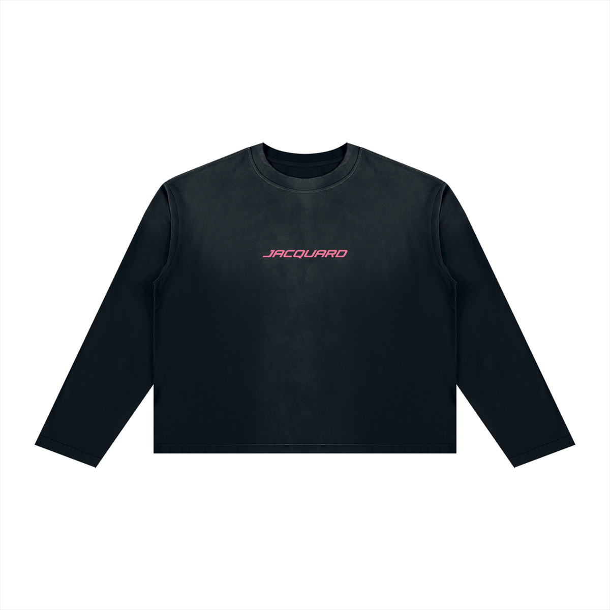 JacquardStudios Defined Unisex Sunfade Boxy Long Sleeve in Black