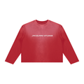 JacquardStudios J/S Unisex Sunfade Boxy Long Sleeve in Red