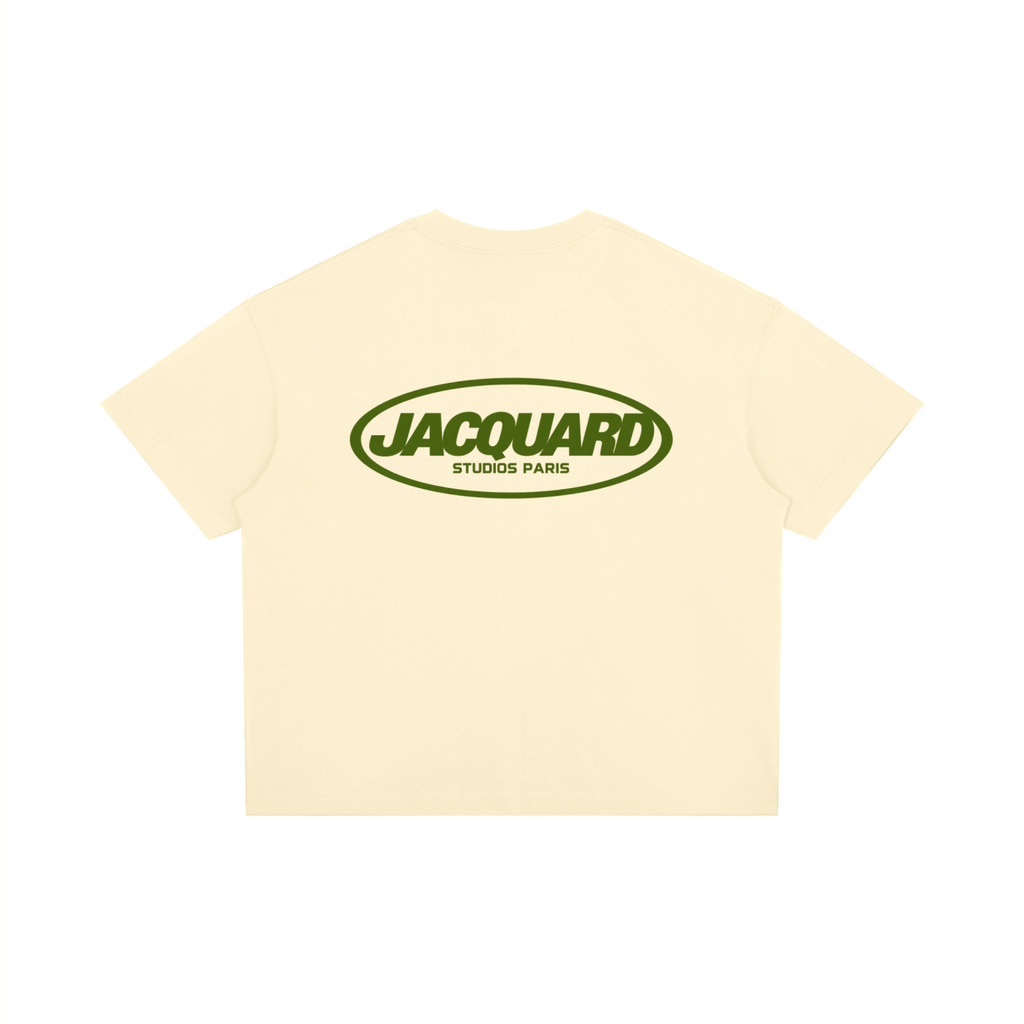 JacquardStudios Logo T-Shirt in Apricot, alternate view