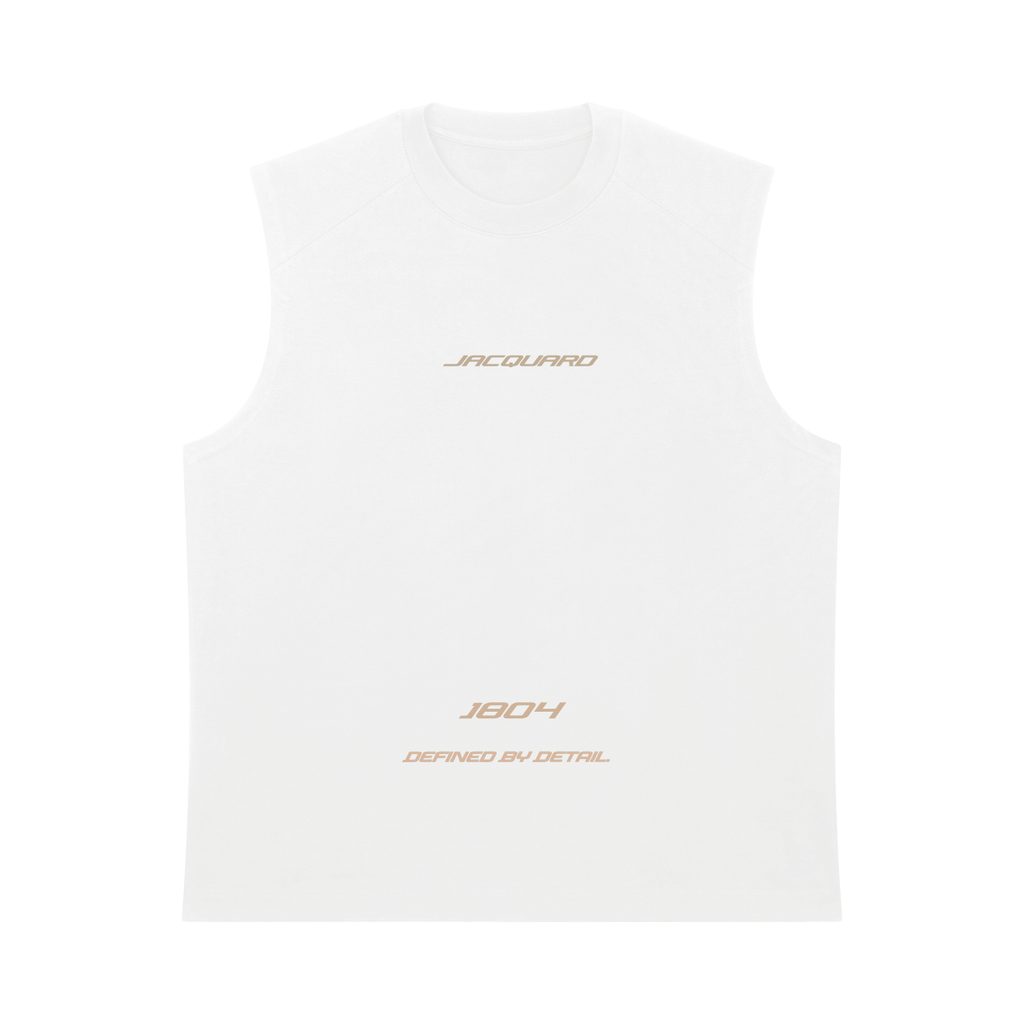 JacquardStudios Triple Men’s Heavyweight Tank Top in White