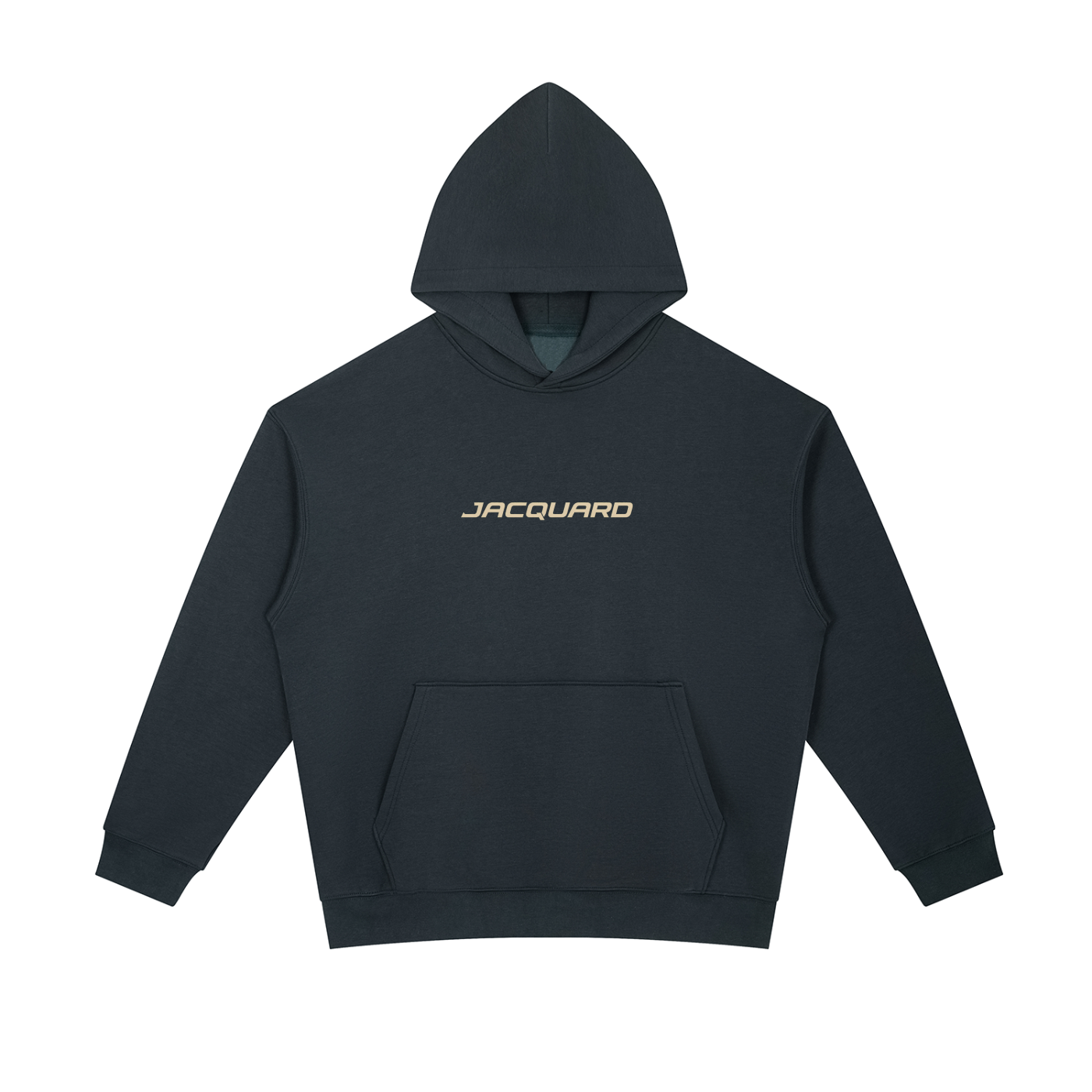 JacquardStudios Golden Essential Heavyweight Hoodie in Navy Blue