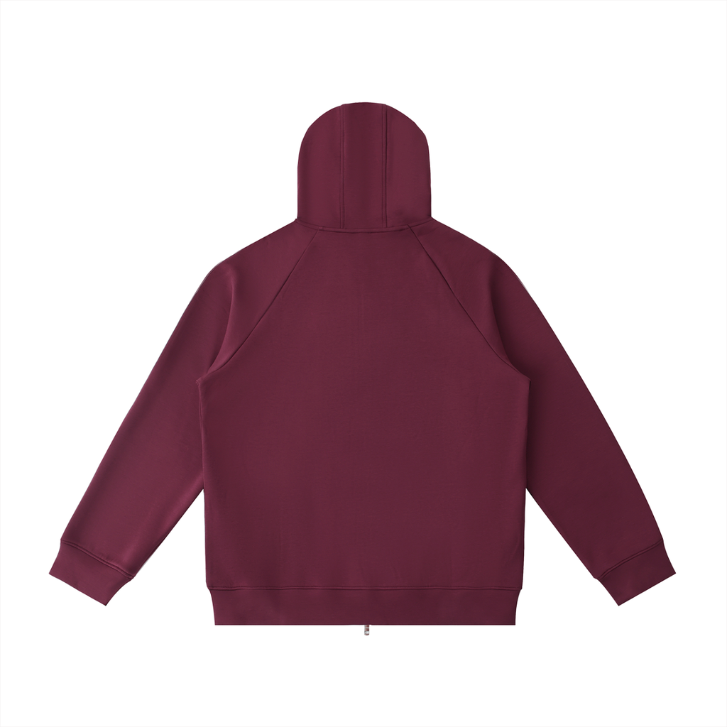 JacquardStudios Heavyweight Sleeve Zip in Dull Red, alternate view