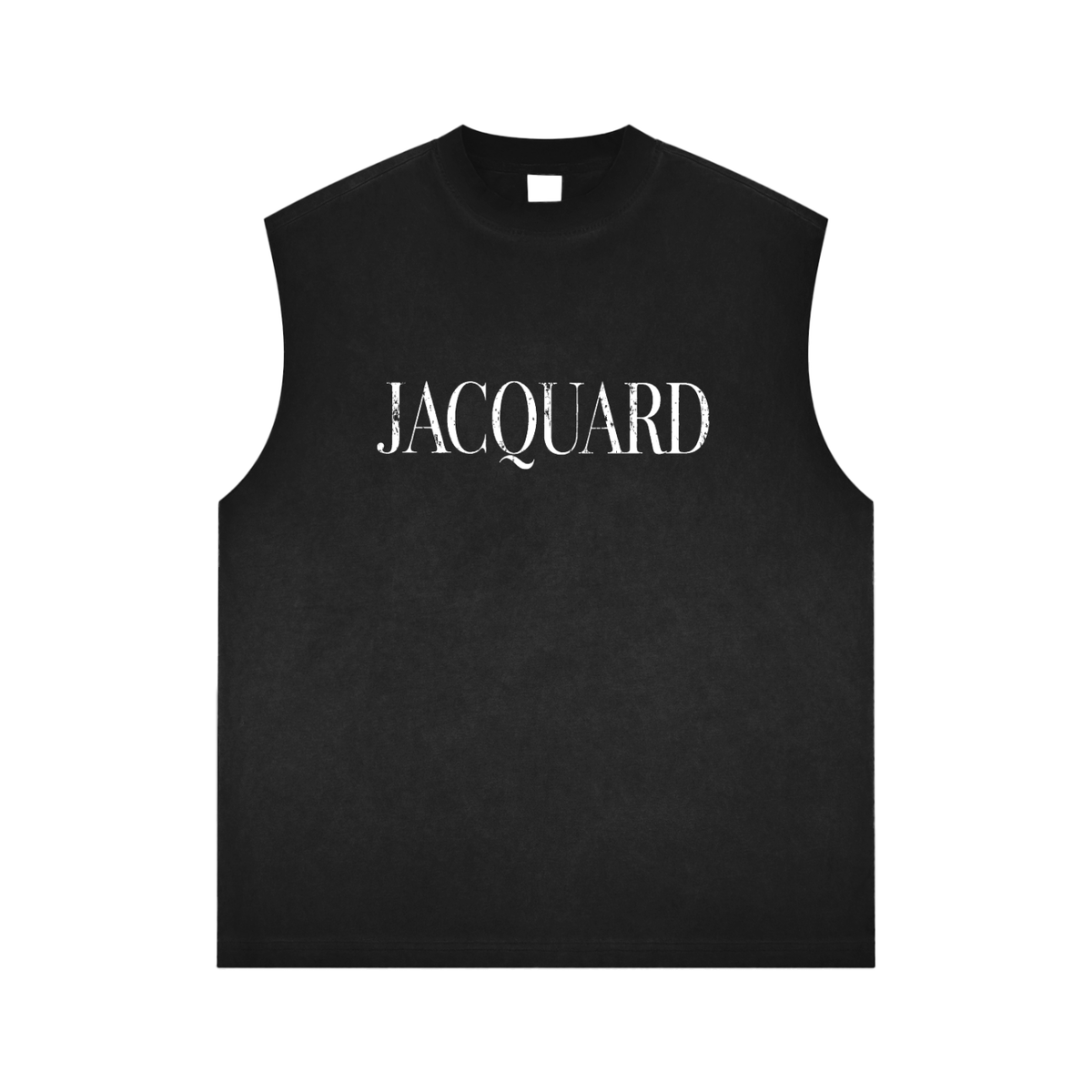 JacquardStudios Reverse Washed Tank Top in Black