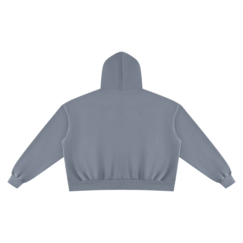 Hoodie of the JacquardStudios Wash Fleece Tracksuit in Washed Blue, alternate view