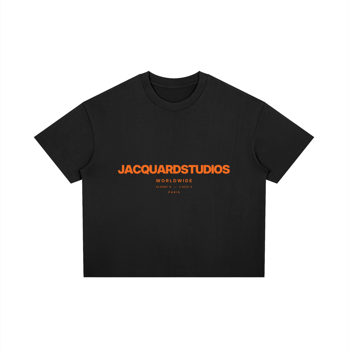 JacquardStudios Worldwide Orange T-Shirt in Black