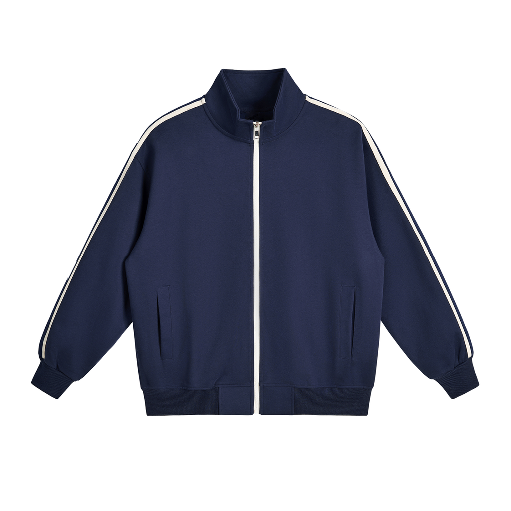 Jacket of the JacquardStudios Atelier Stripe Tracksuit in Royal Blue, alternate view
