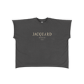 JacquardStudios Boxy Non-Shrink T-Shirt in Dark Gray